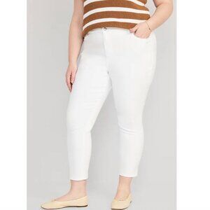 Old Navy Rockstar Super Skinny High Rise Off-White Corduroy Pants Size 28W